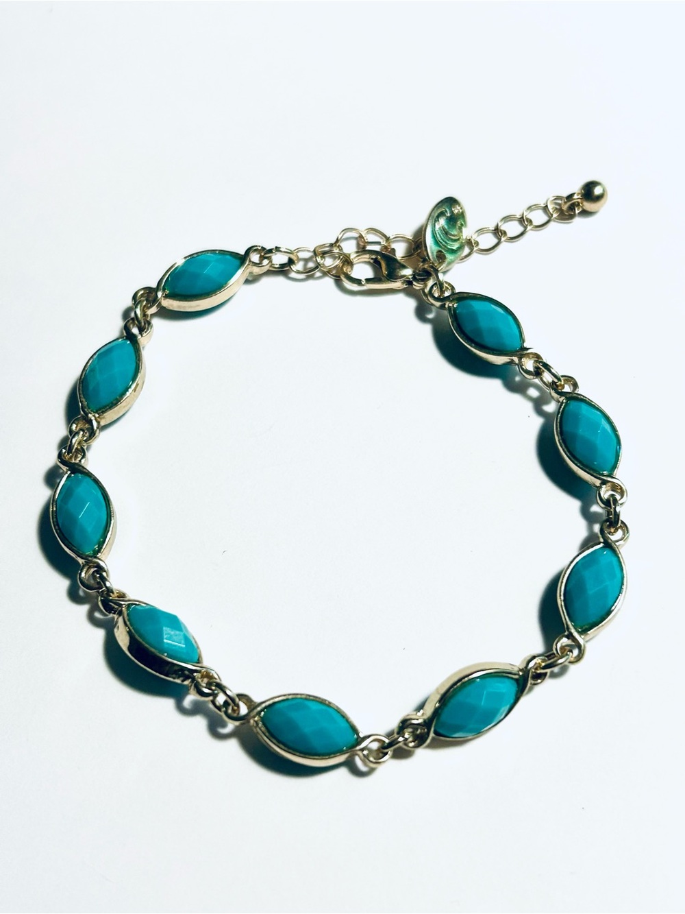 Charming Charlie Gold and Turquoise Colored Bracelet